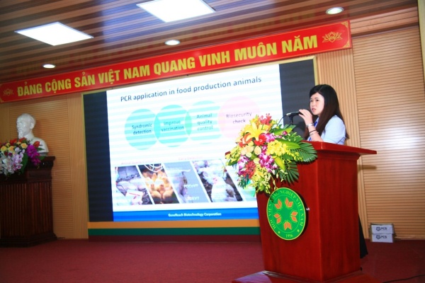 Bà Nina Chen, Công ty Genresearch Đài Loan trình bày tại hội thảo