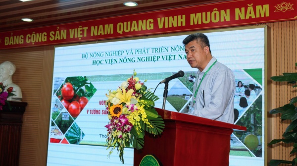 GS.TS. Phạm Văn Cường – Phó Bí thư Đảng ủy, Phó Giám đốc Học viện phát biểu khai mạc cuộc thi