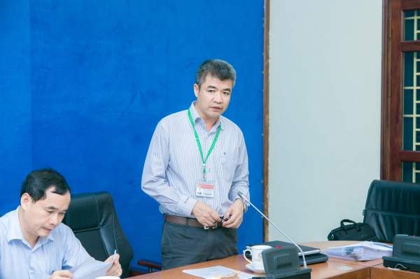 GS.TS. Phạm Văn Cường – Phó Bí thư Đảng ủy, Phó Giám đốc Học viện phát biểu tại buổi làm việc