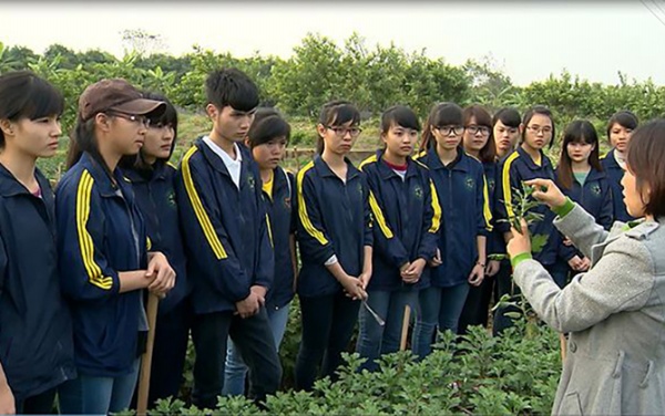 Sinh viên Học viện Nông nghiệp Việt Nam trong giờ thực hành đào tạo chất lượng cao. 