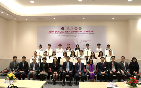 Sinh viên Học viện nhận Học bổng từ Tập đoàn AEON, Nhật Bản (2018)